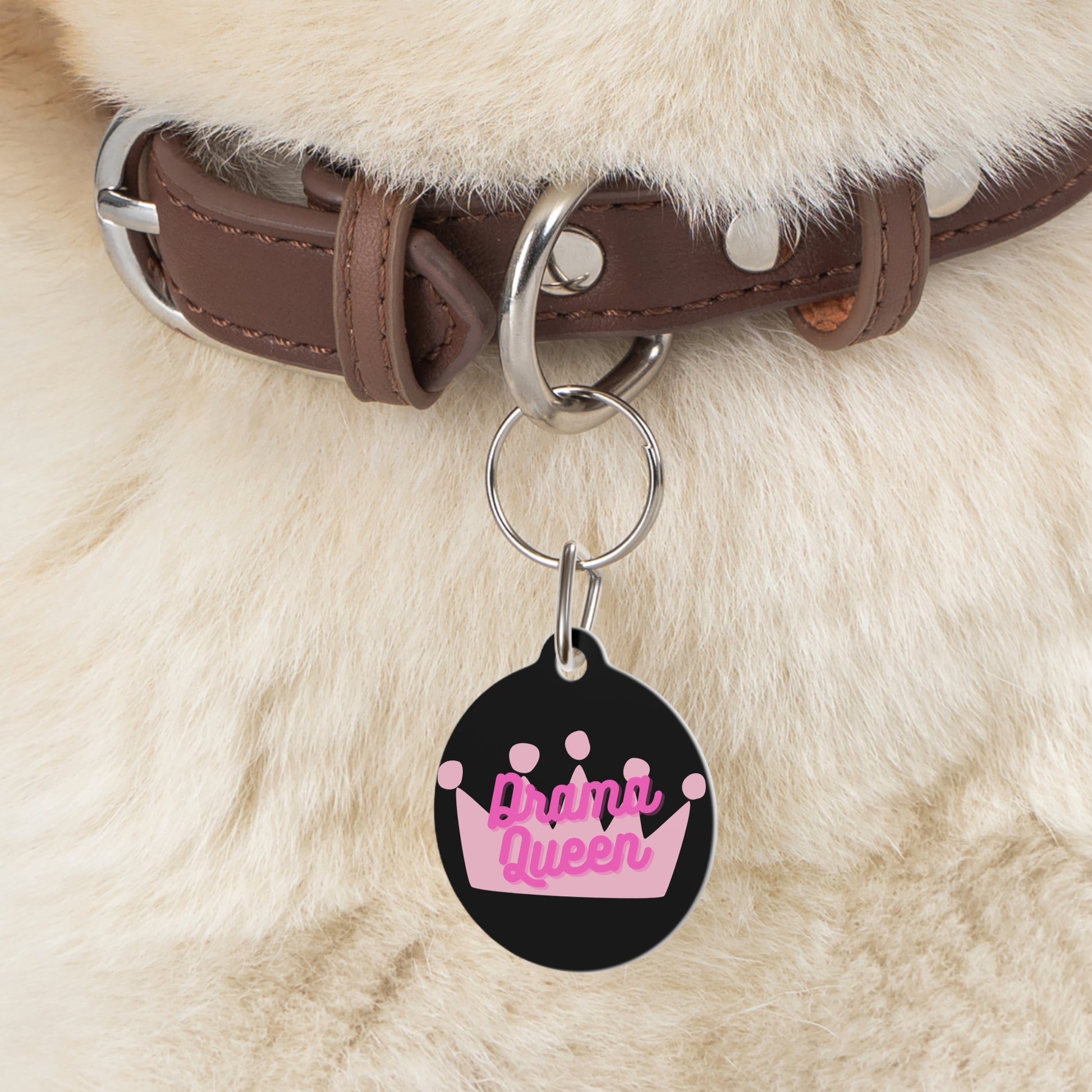 DRAMA QUEEN BK DOG PET TAG - swaggiwags
