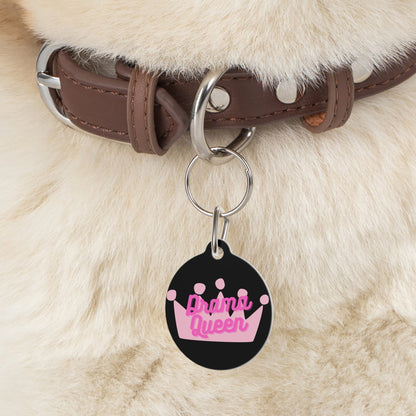 DRAMA QUEEN BK DOG PET TAG - swaggiwags