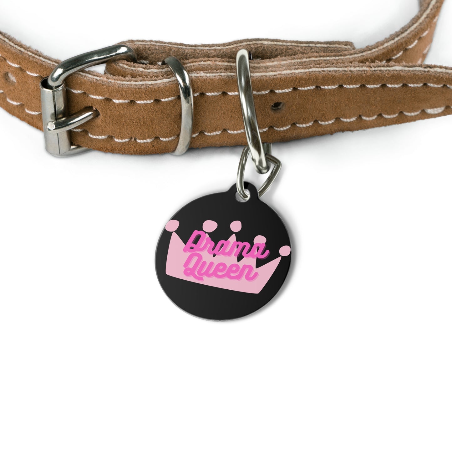 DRAMA QUEEN BK DOG PET TAG - swaggiwags