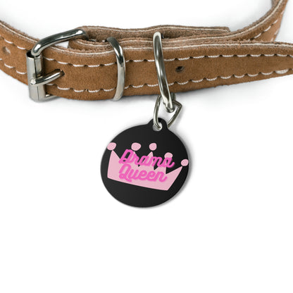 DRAMA QUEEN BK DOG PET TAG - swaggiwags