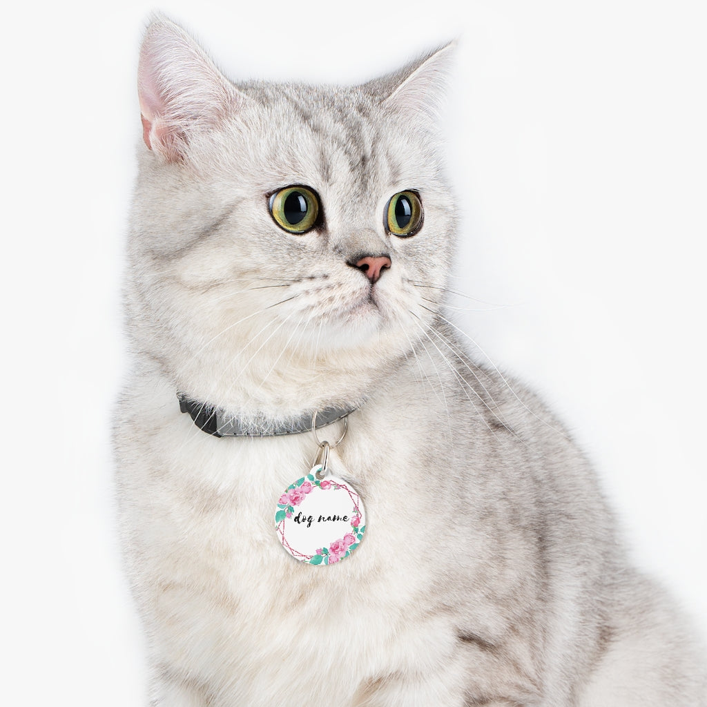FLORAL DOG PET TAG - swaggiwags