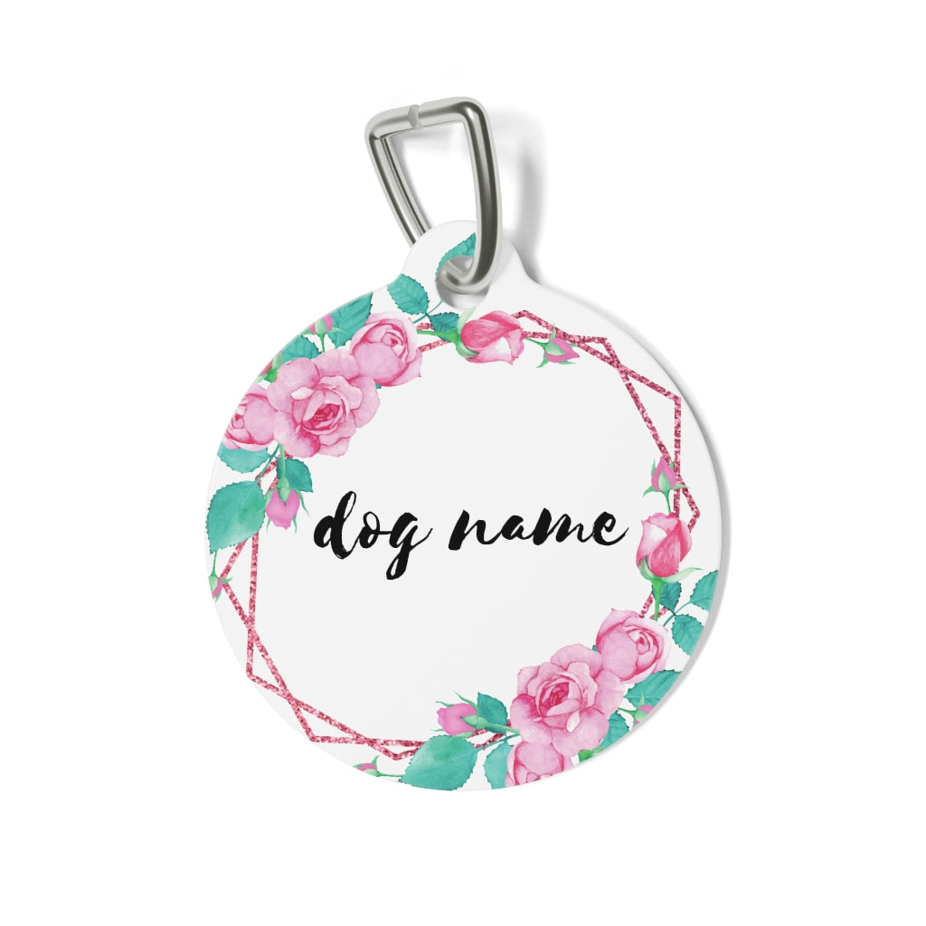 FLORAL DOG PET TAG - swaggiwags