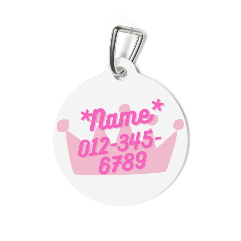 DRAMA QUEEN WHT DOG PET TAG - swaggiwags