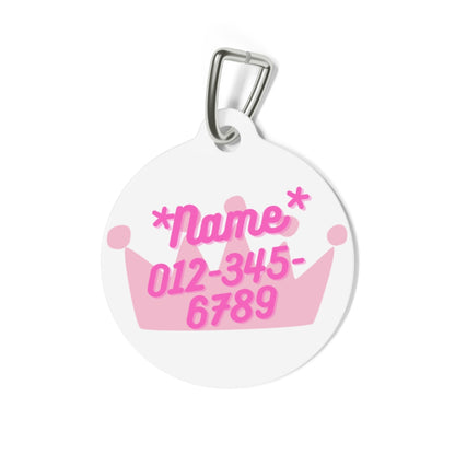 DRAMA QUEEN WHT DOG PET TAG - swaggiwags