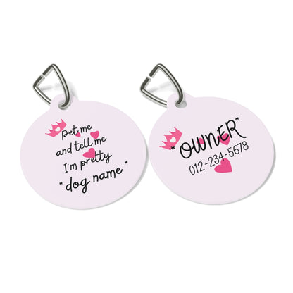 IM PRETTY DOG PET TAG - swaggiwags