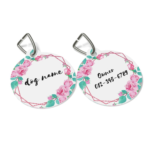 FLORAL DOG PET TAG - swaggiwags