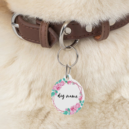 FLORAL DOG PET TAG - swaggiwags
