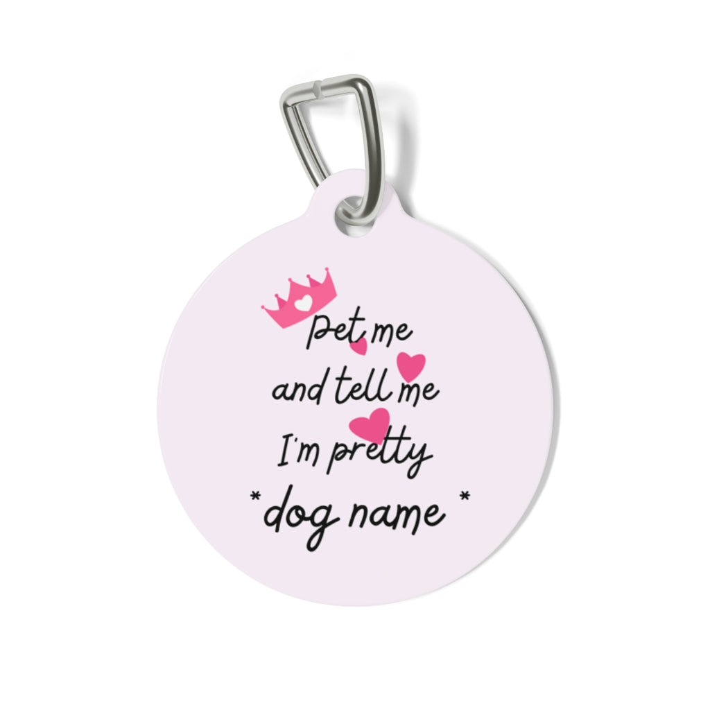 IM PRETTY DOG PET TAG - swaggiwags