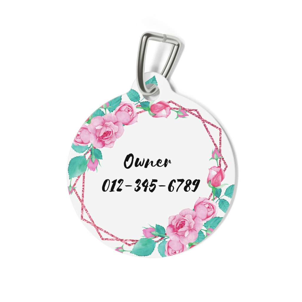 FLORAL DOG PET TAG - swaggiwags